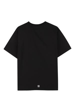 tshirt in cotone nero GIVENCHY KIDS | H3095109B